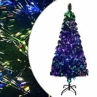 arbol de navidad artificial y soporte verde fibra optica 180 cm vidaxl