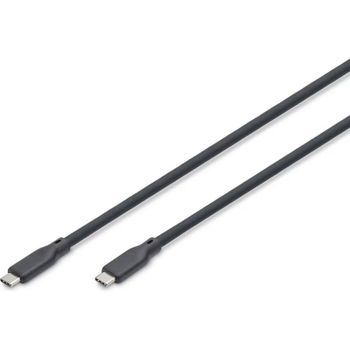 Cable USB-C Digitus 1.5 m USB4 2.0 80 Gbps 240 W Silicón Negro