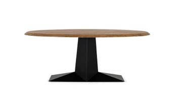 Mesa de comedor madera de acacia natural y hierro negro 200cm
