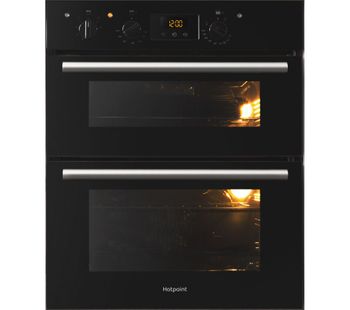 HOTPOINT Class 2 DU2 540 BL Electric Built-under Double Oven - Black, Black