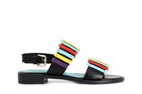 sandalias de fraile con multiples tiras en la pala multicolor 37