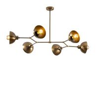 lampara de techo dram-1102 oro cobrizo metal 102x52x53 cm