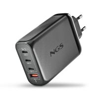 ngs bud140w cargador gan ultrarrapido de 140w con 3x usb-c pd31pps  1x usb-a qc30 negro