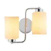 lampara de pared balcova-n-346 plata metal vidrio diametro 32x28 cm