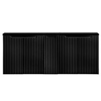 mueble de bano bajo lavabo newport con 5 puertas 140x60x40 cm - negro encasa