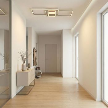 Lámpara de techo led de aluminio gris