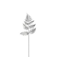 follaje de helecho artificial metalico gris plateado h73