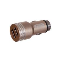 2 in 1 dual usb adaptor gold