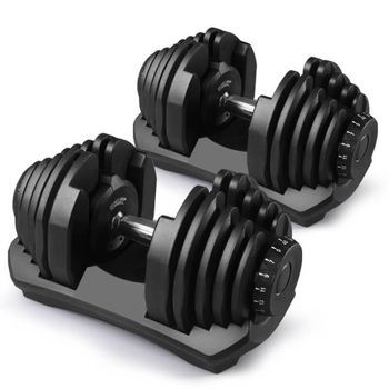 Juego De 2 Mancuernas Ajustables De 5 A 40 Kg