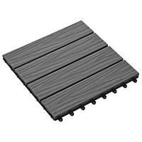 tile de decking diseno 3d 11 uds gris 30 x 30 cm wpc vidaxl