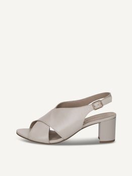 CAPRICE Heeled sandal, beige, made of Leather with Block heel, Size 38.5