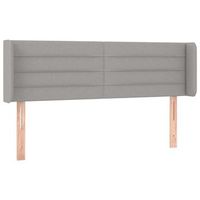 cabecero accesorio para dormir mueble de dormitorio con borde lateral 147 x 16 x 7888 cm tela gris claro tdl0205261
