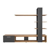 mueble para tv cleo  libreria y estanterias integradas