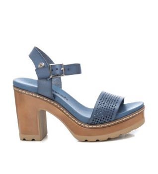 Refresh para mujer. 17077702-JEANS Sandalia 170777 azul -Altura tacón 10cm- (40), 8 a 10cm, Hebilla, Casual