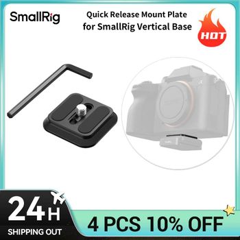 Placa de montaje de liberación rápida SmallRig para base vertical SmallRig para sistemas de disparo vertical con rosca de 1/4