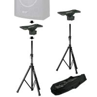 soportes para altavoces vonyx con estantes ajustables y bolsa transporte