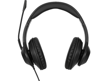 Auriculares - Targus AEH102GL, Micrófono integrado, Sonido estéreo, Cancelación de ruido, Con cable, Negro