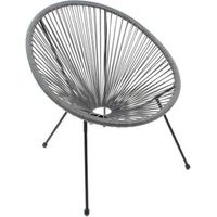 silla de metal acapulco - gris