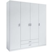 armario ropero altea 4 puertas y 2 cajones color blanco 198 cm ancho 51 cm profundo 215 cm altura