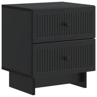 armario de noche - mueble para dormitorio - madera de ingenieria - negro 43x345x475cm