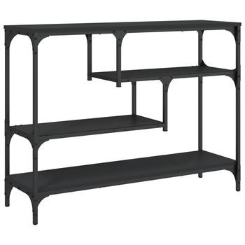Mesa Consola Madera De Ingeniería Negra 100x30x75 Cm Vidaxl