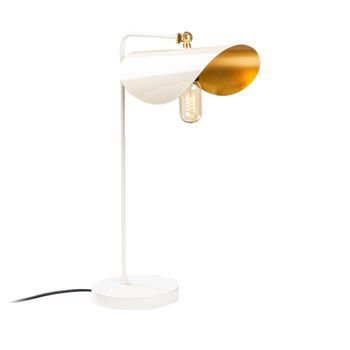 Lámpara De Mesa Sivani-mr-844 Oro Blanco Metal 17x35x52 Cm