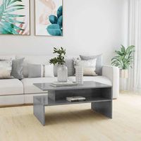 mesa de centro madera contrachapada gris hormigon 90x60x425 cm vidaxl