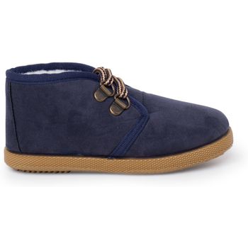 Pisamonas Pantuflas Bota Suede Forro Borreguillo Cordón Bicolor para niña