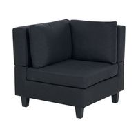 sillon modular esquinero de tela 1 plaza acolchado con cojin negro unstad