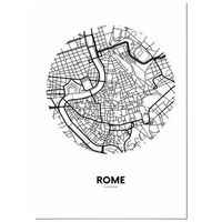 panorama carton pluma mapa circulo de roma 70 x 100 cm  impreso en carton pluma de alta calidad  cuadros decoracion salon  cuadros para dormitorio