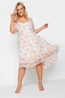 limited collection vestido fluido blanco de flores con cola mujer curvy y tallas grandes limited collection