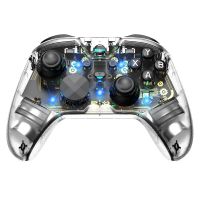 controlador de juegos inalambrico bluetooth transparente g6 pro con gatillo hall joystick de pelicula de carbon iluminac