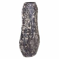 jarron de metal negro 26x09x58