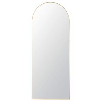 Espejo de pie en arco de aluminio dorado 80x197 cm