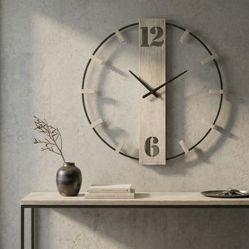 Reloj de pared de metal plateado cm 61x4,5x63