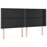 cabecero con orejas cuero sintetico negro 183x16x118128 cm vidaxl