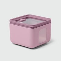 recipiente cuadrado para alimentos de polipropileno malva - xs