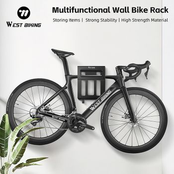 WEST BIKING-portabicicletas de pared multifuncional, soporte duradero para estacionamiento interior, soporte de trabajo de mantenimiento, accesorios para bicicleta de montaña y carretera