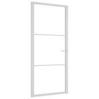 puerta interior vidrio egs y aluminio blanco 93x2015 cm vidaxl