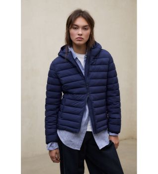 ECOALF para mujer. MCWGAJKATLAN0987S26-730 Abrigo Atlantic azul (L), Casual, Poliéster Reciclado, Sostenible
