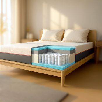 Colchón 80x190 Memory Foam Breeze Y Muelles Ensacados, Altura 30 Cm | Desenfundable, Hipoalergénico Y Transpirable | Hecho En Italia