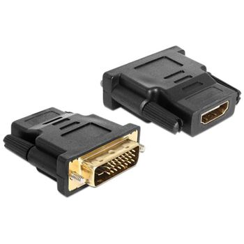 Cambiador de género DeLOCK 65466 DVI 24+1 a HDMI Negro