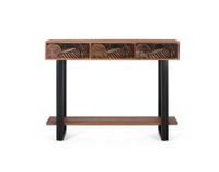 consola de madera de acacia tenida marron
