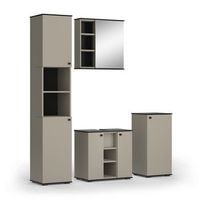 conjunto de muebles de bano joli 4 piezas con unidad alta y unidad midi vicco