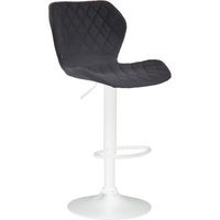 clp taburete de bar cork tapizado en tela negro 51x47x88 cm