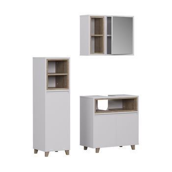 Conjunto De Muebles De Baño Elnor 3 Piezas Con Gabinete Midi Vicco