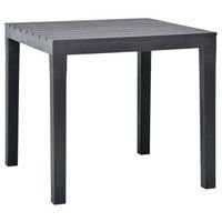 mesa de jardin de plastico gris antracita 78x78x72 cm vidaxl