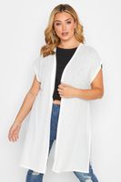 chaleco largo de punto blanco mujer curvy y tallas grandes yours
