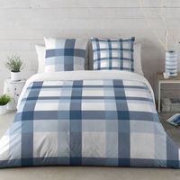 funda nordica escoces azul-blanco 100 algodon cama 180