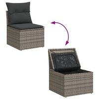 conjunto de sofa de jardin incluye cojines estilo gris